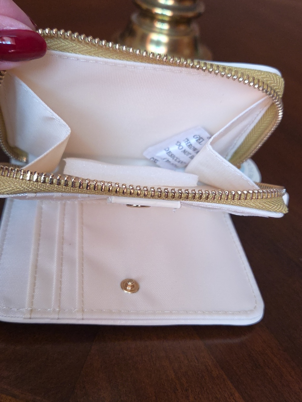 NWT Spartina 449 Leather/Canvas Wallet with Floral Embroidery ❤️ - Picture 6 of 8